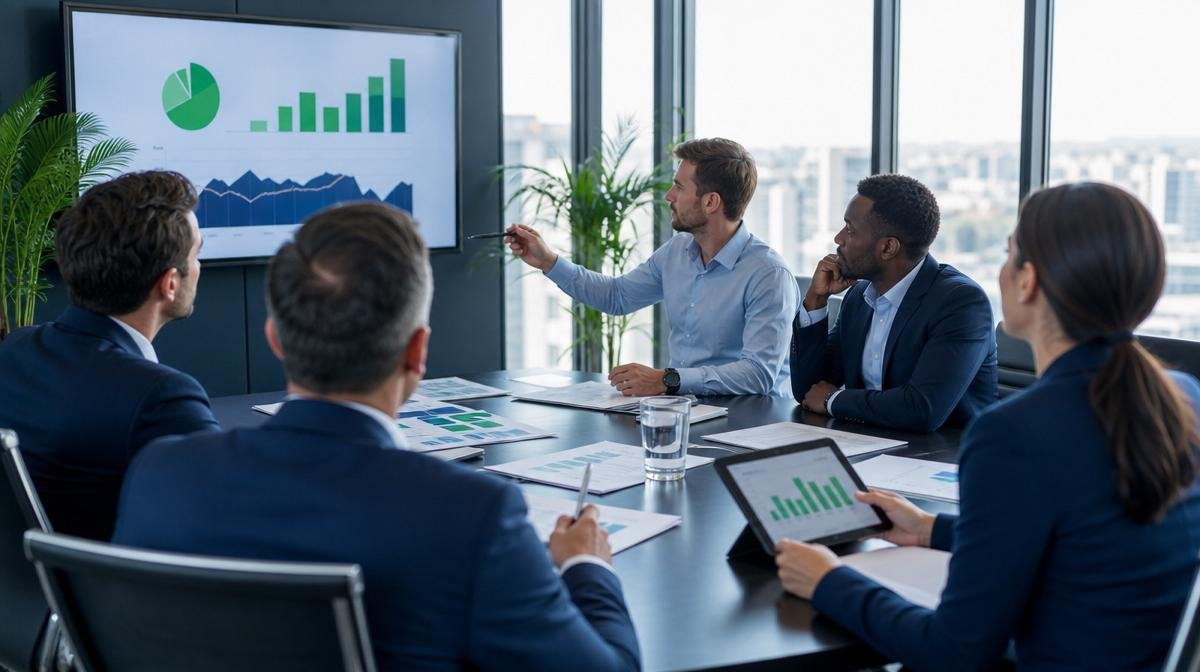 Gestor monitorando conversas de WhatsApp e métricas comerciais para vendas na Baixada Fluminense durante o Construsummit